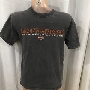 Harley-Davidson Charcoal Tee with Orange Accents